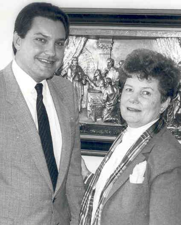 Sister Jeanne O'Laughlin, O.P., with Hialeah Mayor Raul Martinez